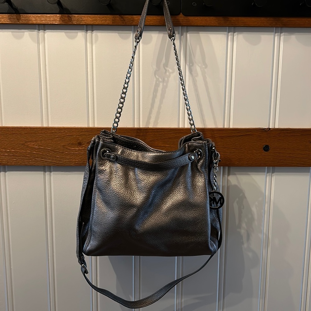 Michael Kors pebble leather metallic purse